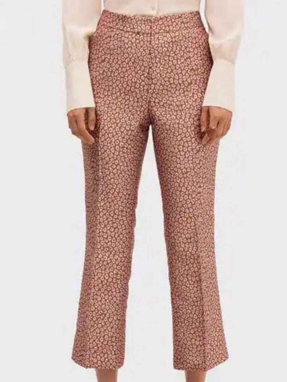 Kate Spade Womens Pants Multicolor Flora Leopard Jacquard Size 2